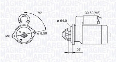 MAGNETI MARELLI 063521074370 -  Стартер